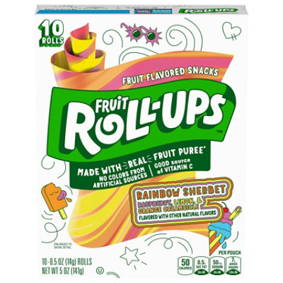 Rainbow Sherbet Fruit Flavored Snacks - 10 CT - Image 2