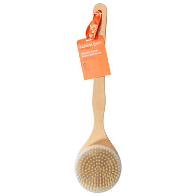 Cleanlogic Bath & Body Wooden Handle Bristle Bath Brush - Bagged Each - 1 ea - Image 1