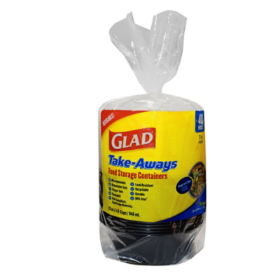 Glad Take Aways Round Black 32 Oz. Pk 20 - 20 ct - Image 2