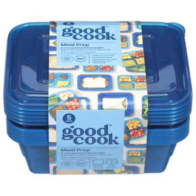 Goodcook Meal Prep 5 Compartment Rectangle - 5 ct - Image 1