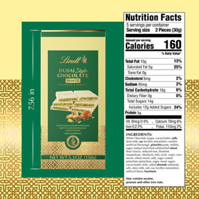 Lindt Dubai Style White Bar 5.3z - 5.3 oz - Image 5