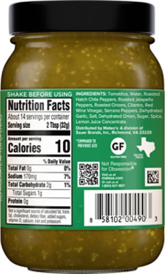 Mateos Gourmet Salsa Verde - 16 oz - Image 5