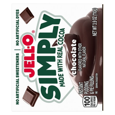 Jell-o Simply Chocolate Flavored Instant Pudding & Pie Filling Mix, 3.4 Oz Box - 110.0 GR - Image 2