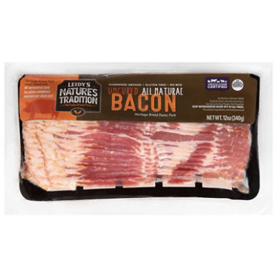 Leidys Uncured Natures Tradition Bacon - 12 OZ - Image 1
