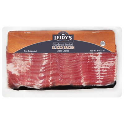 Leidys Hardwood Smoked Bacon 16 Oz - 16 OZ - Image 1