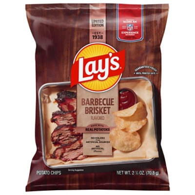 Lay's Potato Chips Barbeque Brisket, 2.5 Oz - 2 oz - Image 1