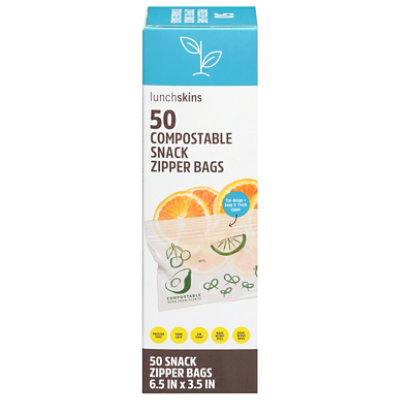 Lunchskins Bag Compostable Snack Zipper Bags - 50 ct - Image 1