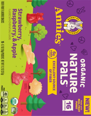 Annies Organic Nature Pals Strawberry, Raspberry, Apple Fruit Snacks 16ct - 11.2 oz - Image 5