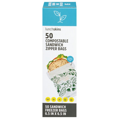 Lunchskins Bag Compostable Sandwich Zipper Bags - 50 ct - Image 1