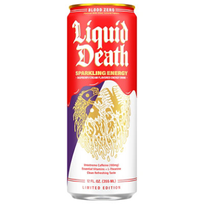 Liquid Death Sparkling Energy - Blood Zero, Sugar-free Energy Drink - 12 fl oz - Image 2