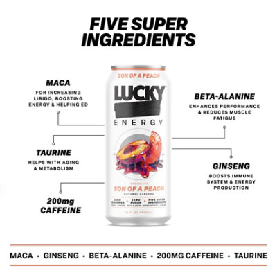 Lucky Energy Son Of A Peach 16fz - 16 oz - Image 4