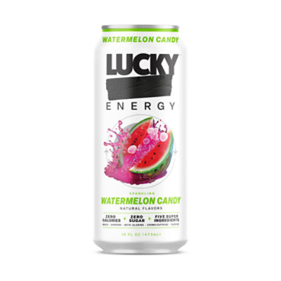 Lucky Energy Watermelon Candy 16fz - 16 oz - Image 1