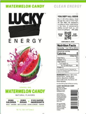 Lucky Energy Watermelon Candy 16fz - 16 oz - Image 2