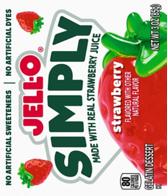 Jell-o Simply Strawberry Gelatin Dessert Mix, 3.0 Oz Box - 85.0 GR - Image 5