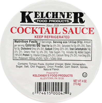 Kelchners Cocktail Sauce 4 Oz - 4 OZ - Image 2