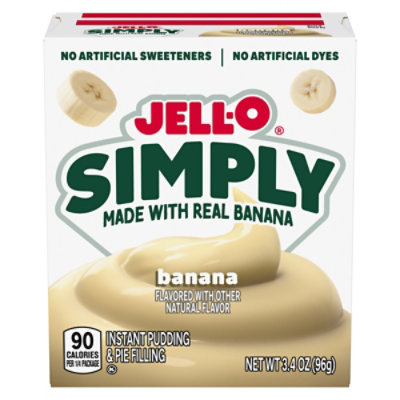 Jell-o Simply Banana Flavored Instant Pudding & Pie Filling Mix, 3.4 Oz Box - 3.4 oz - Image 1