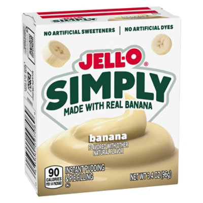 Jell-o Simply Banana Flavored Instant Pudding & Pie Filling Mix, 3.4 Oz Box - 3.4 oz - Image 2