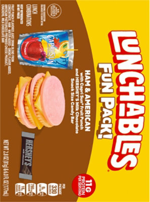 Lunchables Ham & American With Capri Sun Fruit Punch & Hershey's Milk Chocolate Bar Fun Pack - 9.1 OZ - Image 5