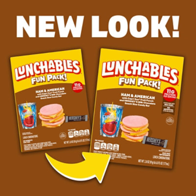 Lunchables Ham & American With Capri Sun Fruit Punch & Hershey's Milk Chocolate Bar Fun Pack - 9.1 OZ - Image 3