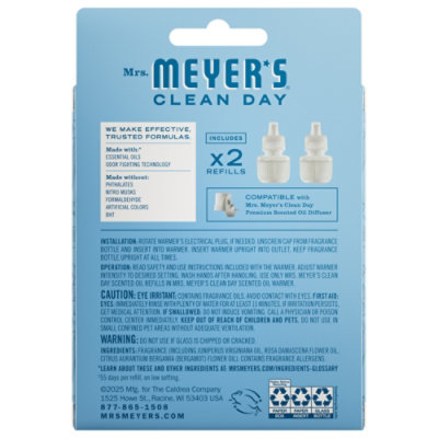 Mrs. Meyer's Scented Oil Diffuser Refills, Rain Water - 2-.67 Fl. Oz. - 2-.67 fl oz - Image 2