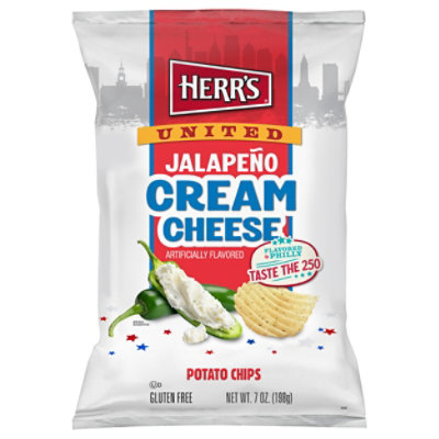 Herrs Flavored By Philly Jalapeno Cream Cheese Flavored Ripple Chips 7 Oz - 7 oz - Image 2