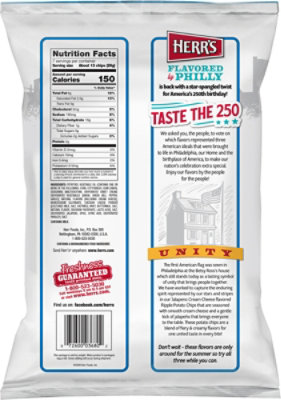 Herrs Flavored By Philly Jalapeno Cream Cheese Flavored Ripple Chips 7 Oz - 7 oz - Image 5