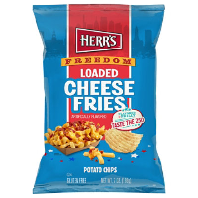 Herrs Flavored By Philly Loaded Cheese Fries Flavored Ripple Chips - 7 oz - Image 1
