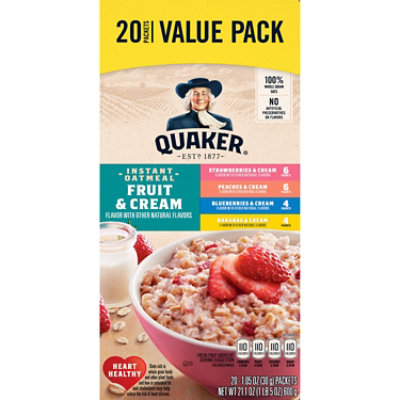 Quaker Instant Oatmeal Fruit & Cream Variety - 21.1 oz - Image 1