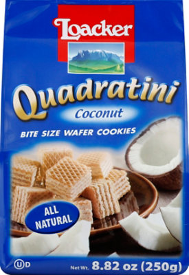 Loacker Quadratini Coconut 8.82oz - 8.82 OZ - Image 1