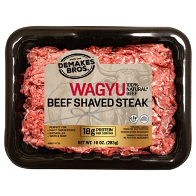 Demakes Bros Wagyu Beef Shaved Steak 10oz - 10 OZ - Image 1