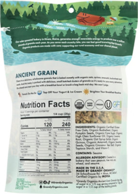 Grandy Organics Granola Ancient Grain - 9 oz - Image 5