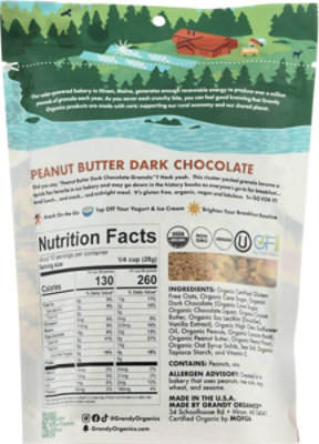 Grandy Organics Granola Peanut Butter Dark Chocolate - 9 oz - Image 5