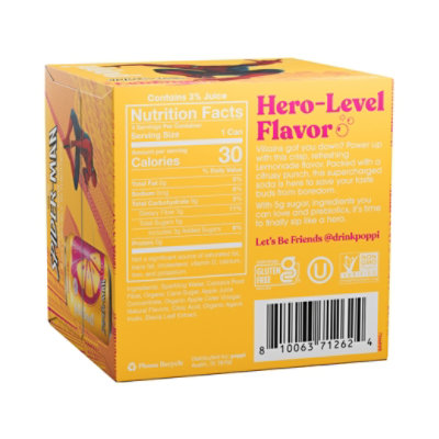 Poppi Prebiotic Soda Lemonade - 4-12 fl oz - Image 1
