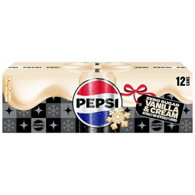 Pepsi Zero Sugar Soda Vanilla Creme - 12-12 fl oz - Image 1