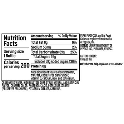 Pepsi Cola Soda Vanilla Creme, 20 Fl Oz - 20 fl oz - Image 2
