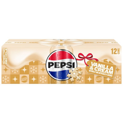 Pepsi Cola Soda Vanilla Creme - 12-12 fl oz - Image 1