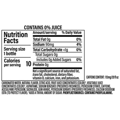 Mountain Dew Zero Sugar Soda Mango Pineapple Punch 20 Fl Oz - 20 fl oz - Image 2