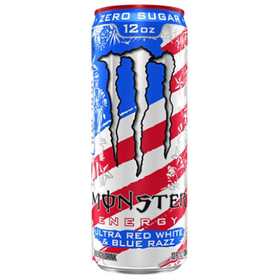Monster Ultra Red White & Blue Razz Energy Drink- 12 Fl. Oz. - Image 2