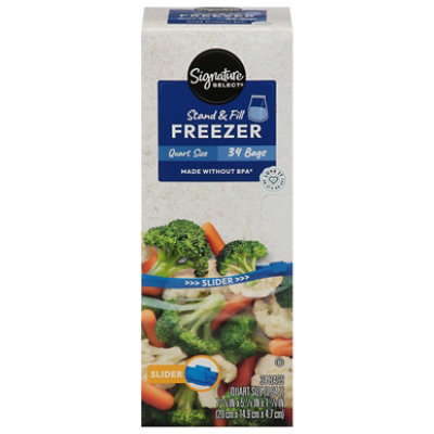 Signature Select Freezer Slider Quart 34 Ct - 34 ct - Image 1