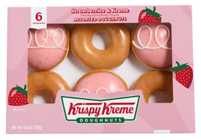 Krispy Kreme Strawberries And Kreme Doughnuts - 0.61 lb - Image 1