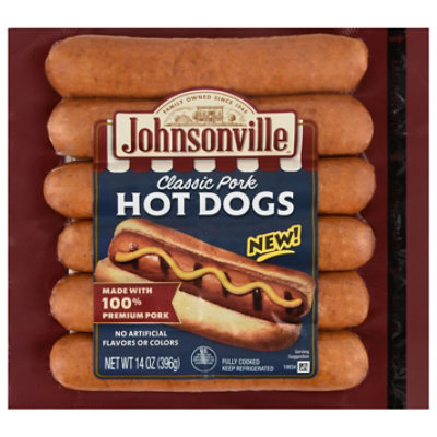 Johnsonville Fully Cooked Pork Hot Dogs 14oz - 14 OZ - Image 2