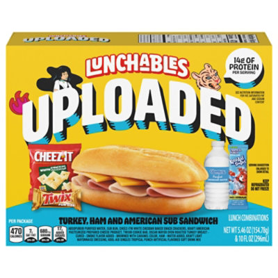 Oscar Mayer Lunchables Turkey Ham & American Sub Sandwich Snack Kit 15.46 Oz - 15.46OZ - Image 2