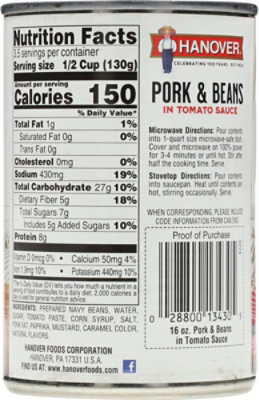 Hanover Pork N Beans 16oz - 16 oz - Image 5