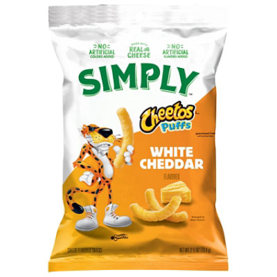 Cheetos Simply Puffs Cheese Flavored Snacks White Cheddar Flavored, 2 1/2 Oz - 2.5 oz - Image 2