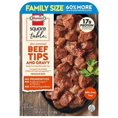 Hormel Square Table Beef Tips & Gravy 24oz - 24 OZ - Image 1
