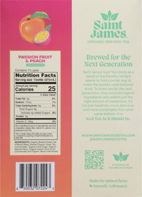 Saint James Passion Fruit & Pineapple Green Tea Bottles - 4-16 Fl. Oz. - Image 5