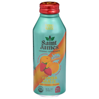 Saint James Yerba Mate Strawberry Tangerine 16oz Bottle - 16 fl oz - Image 1