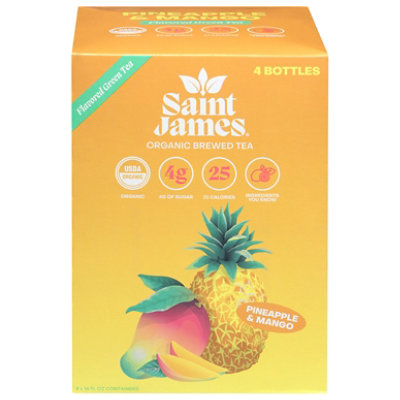 Saint James Pineapple Mango Green Tea 4pk 16 Fl Oz Bottles - 4-16 fl oz - Image 2