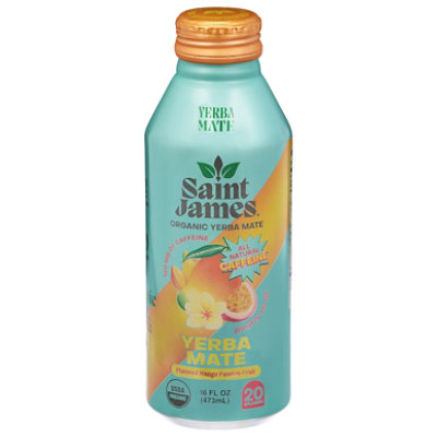 Saint James Yerba Mate Passion Fruit Mango 16oz Bottle - 16 fl oz - Image 1