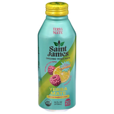 Saint James Yerba Mate Raspberry Lemon 16oz Bottle - 16 fl oz - Image 1